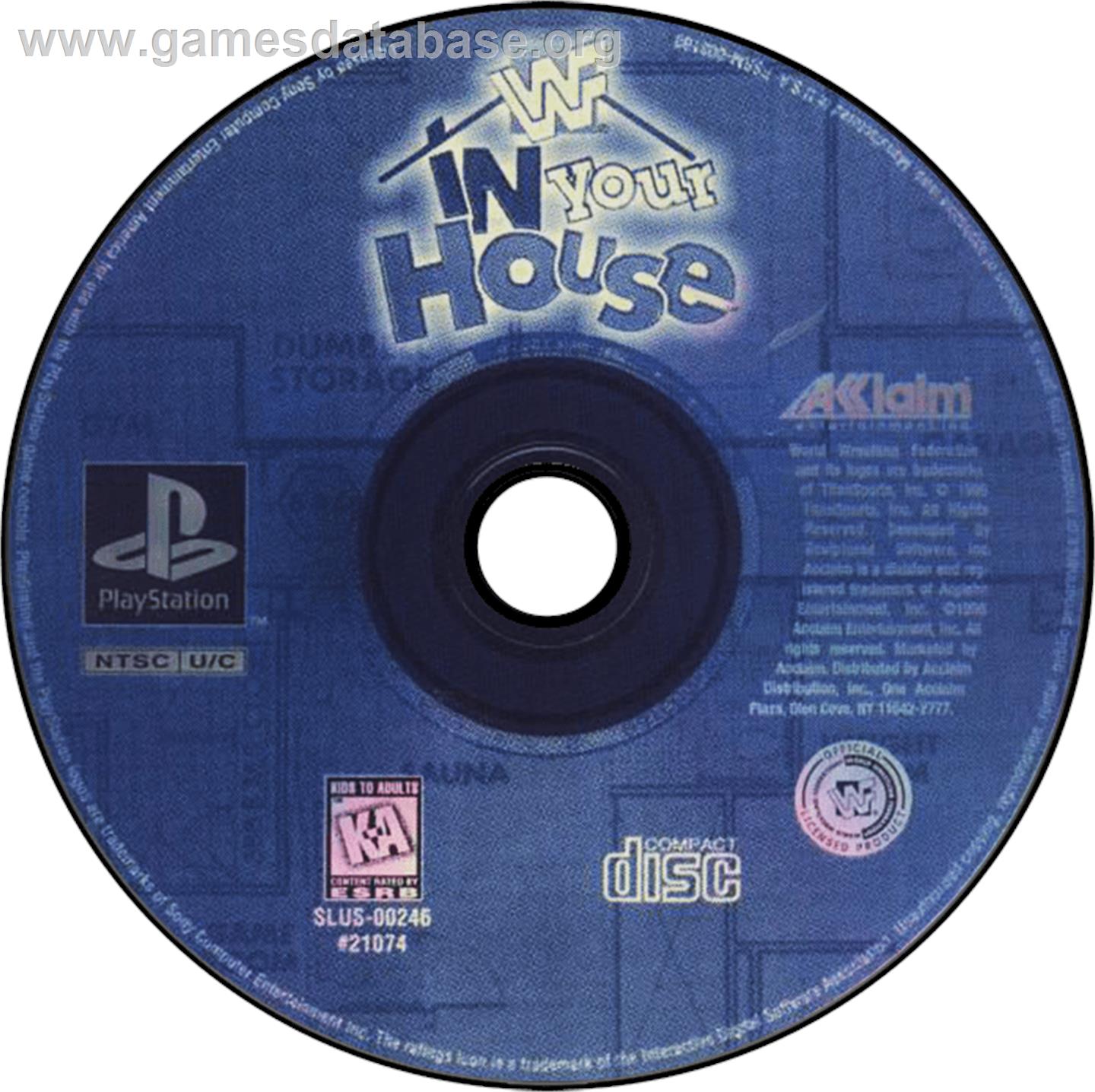 WWF in Your House - Sony Playstation - Artwork - Disc