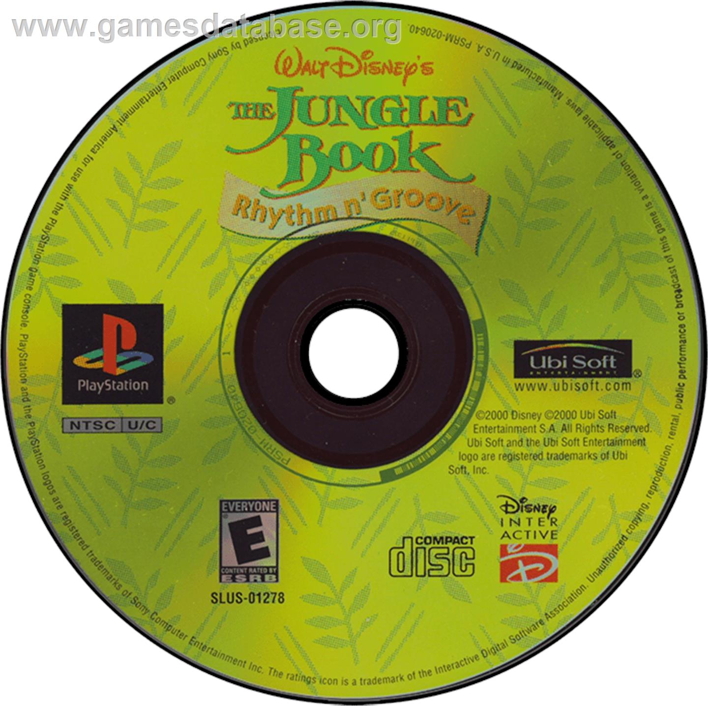 Walt Disney's The Jungle Book: Rhythm n' Groove - Sony Playstation - Artwork - Disc