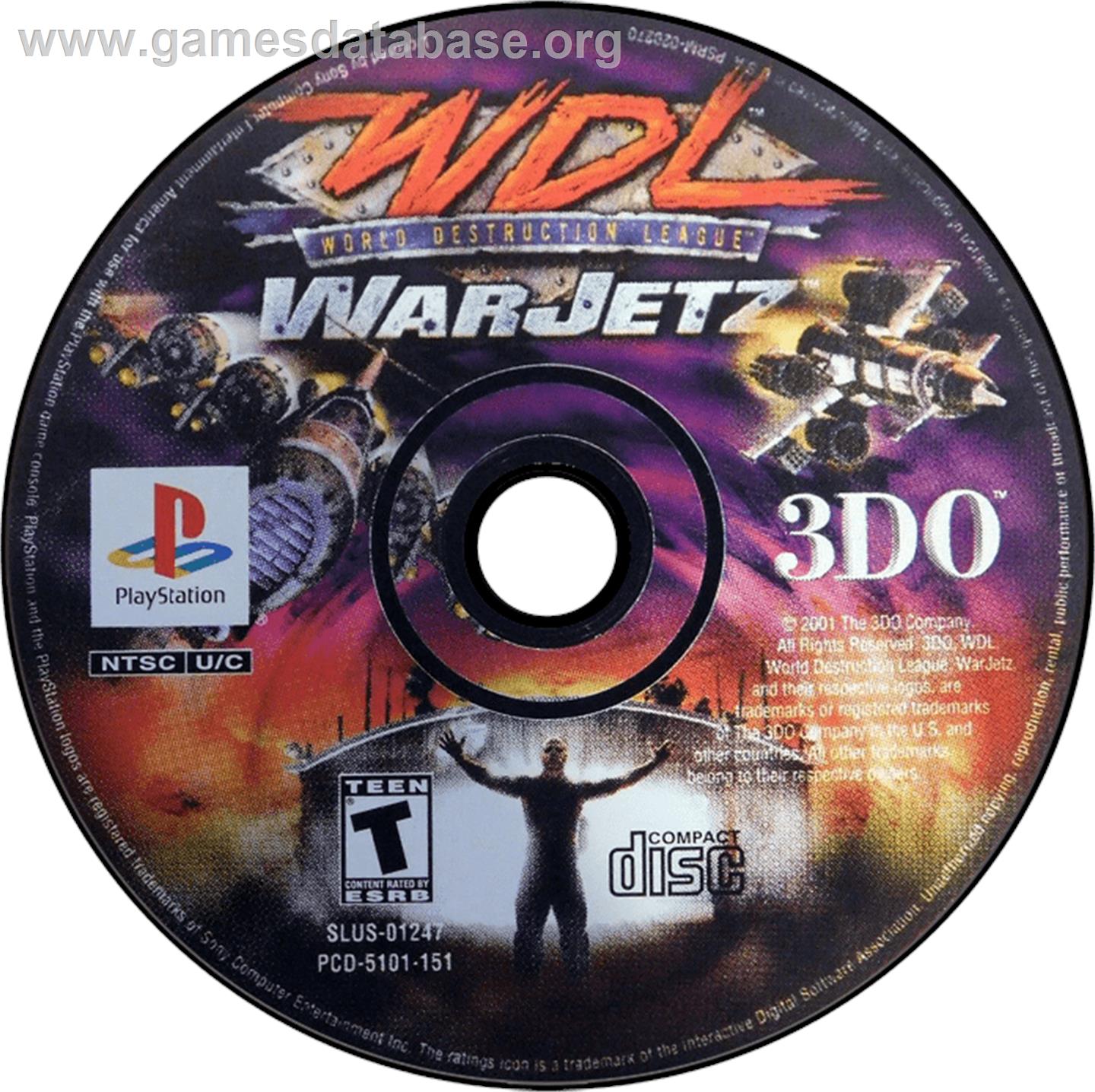 WarJetz - Sony Playstation - Artwork - Disc