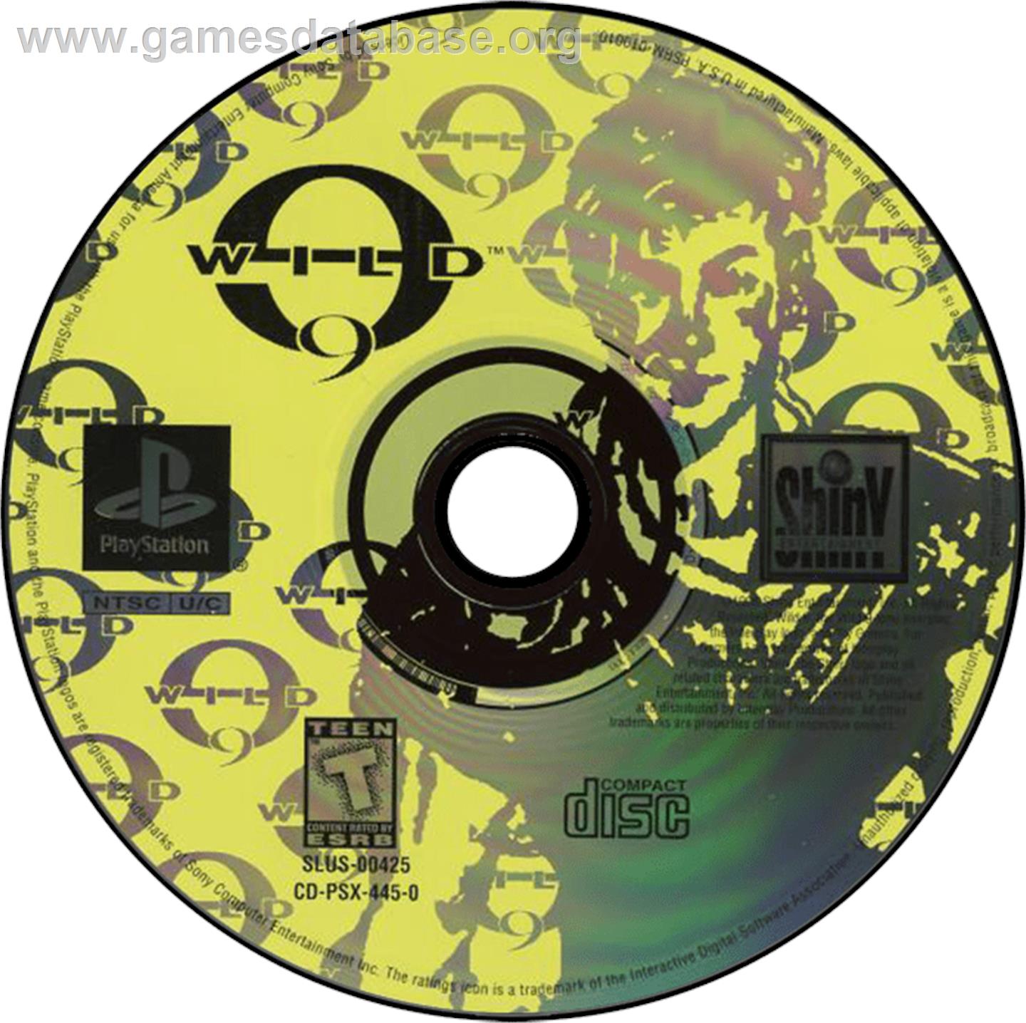Wild 9 - Sony Playstation - Artwork - Disc