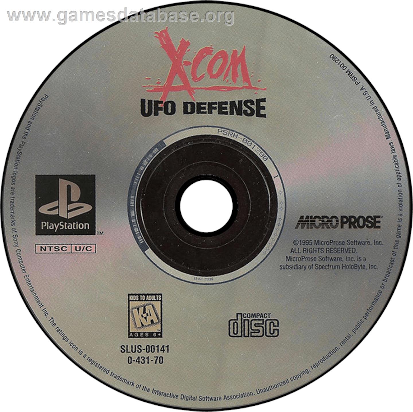 X-COM: UFO Defense - Sony Playstation - Artwork - Disc