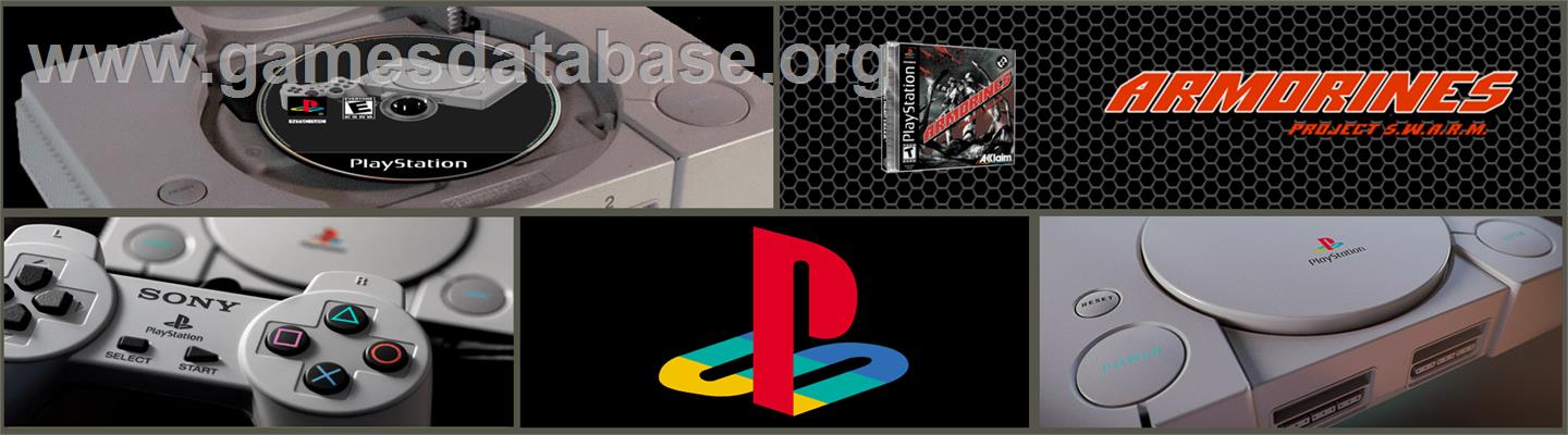 Armorines: Project S.W.A.R.M. - Sony Playstation - Artwork - Marquee