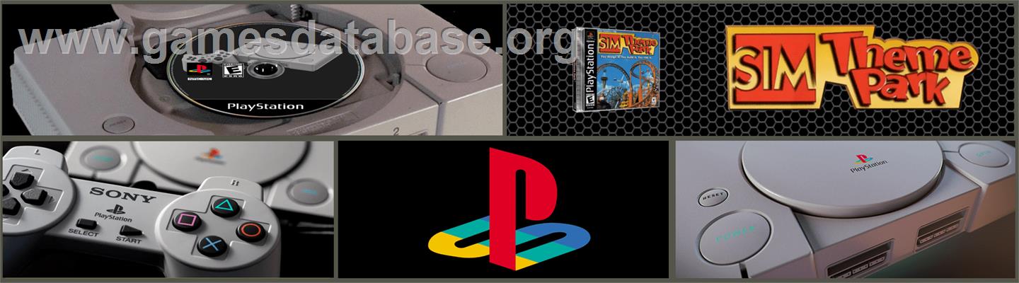 Sim Theme Park - Sony Playstation - Artwork - Marquee