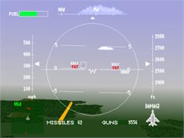In game image of Air Combat on the Sony Playstation.