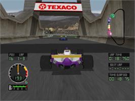 In game image of Andretti Racing on the Sony Playstation.