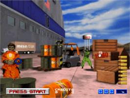 In game image of Area 51 on the Sony Playstation.