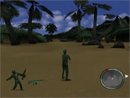 In game image of Army Men: World War on the Sony Playstation.