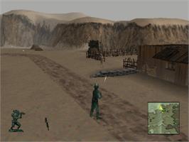In game image of Army Men 3D on the Sony Playstation.