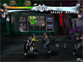 In game image of Batman Forever: The Arcade Game on the Sony Playstation.