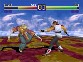 In game image of Battle Arena Toshinden on the Sony Playstation.