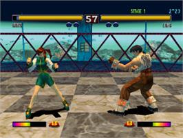 In game image of Bloody Roar II on the Sony Playstation.