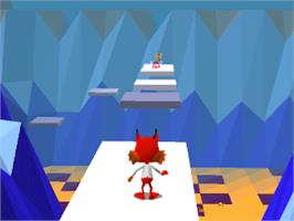 In game image of Bubsy 3D on the Sony Playstation.