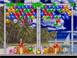 In game image of Bust-A-Move 2: Arcade Edition on the Sony Playstation.