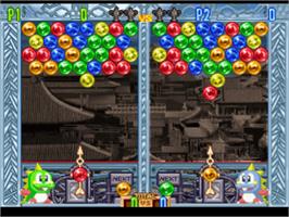 In game image of Bust-A-Move 4 on the Sony Playstation.