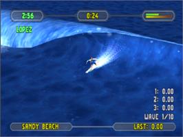 In game image of Championship Surfer on the Sony Playstation.