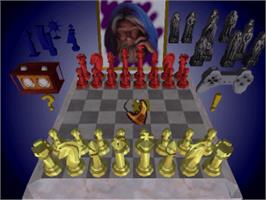 In game image of Chessmaster 3-D on the Sony Playstation.