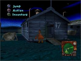 In game image of Chicken Run on the Sony Playstation.