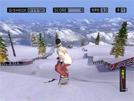 In game image of Cool Boarders 4 on the Sony Playstation.