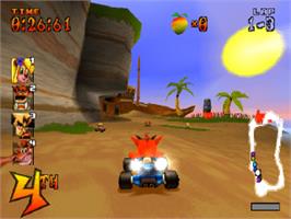 In game image of Crash Team Racing on the Sony Playstation.