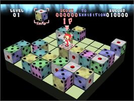 In game image of Devil Dice on the Sony Playstation.