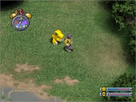In game image of Digimon World on the Sony Playstation.