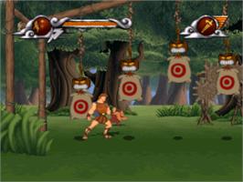 In game image of Disney's Hercules on the Sony Playstation.