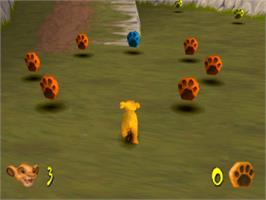 In game image of Disney's the Lion King: Simba's Mighty Adventure on the Sony Playstation.