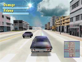 In game image of Driver on the Sony Playstation.