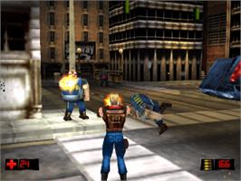 In game image of Duke Nukem: Time to Kill on the Sony Playstation.