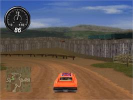 In game image of Dukes of Hazzard II: Daisy Dukes It Out on the Sony Playstation.