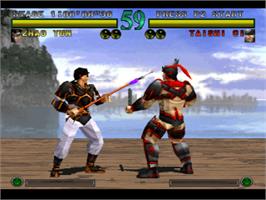 In game image of Dynasty Warriors on the Sony Playstation.