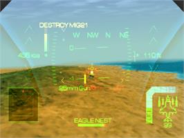 In game image of Eagle One: Harrier Attack on the Sony Playstation.