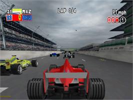 In game image of F1 2000 on the Sony Playstation.