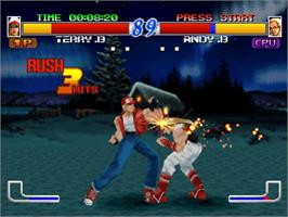 In game image of Fatal Fury: Wild Ambition on the Sony Playstation.