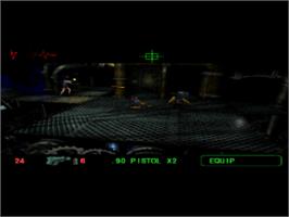 In game image of Fear Effect 2: Retro Helix on the Sony Playstation.