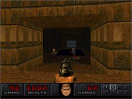 In game image of Final DOOM on the Sony Playstation.