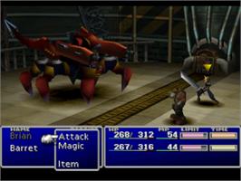 In game image of Final Fantasy VII on the Sony Playstation.