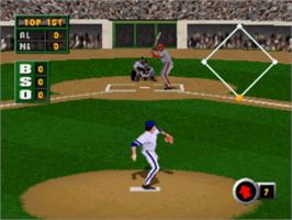 In game image of Grand Slam on the Sony Playstation.