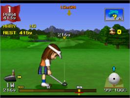 In game image of Hot Shots Golf on the Sony Playstation.