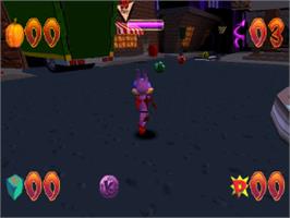 In game image of Jersey Devil on the Sony Playstation.