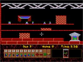 In game image of Lemmings & Oh No! More Lemmings on the Sony Playstation.