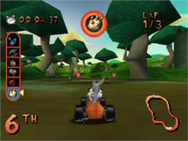 In game image of Looney Tunes Racing on the Sony Playstation.