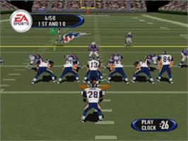 In game image of Madden NFL 2003 on the Sony Playstation.
