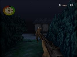 In game image of Medal of Honor: Underground on the Sony Playstation.