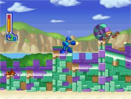In game image of Mega Man 8: Anniversary Edition on the Sony Playstation.