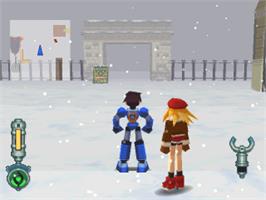 In game image of Mega Man Legends 2 on the Sony Playstation.