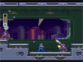 In game image of Mega Man X3 on the Sony Playstation.