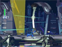 In game image of Mega Man X4 on the Sony Playstation.