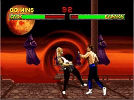 In game image of Mortal Kombat II on the Sony Playstation.