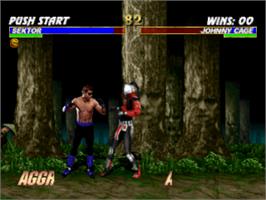 In game image of Mortal Kombat Trilogy on the Sony Playstation.